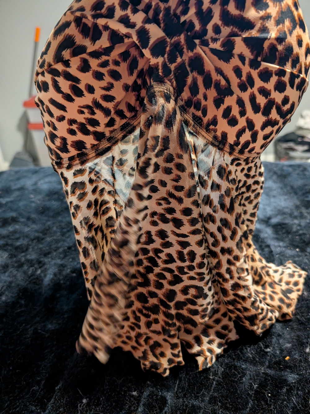 Leopard Print Swimsuit Top - Brown